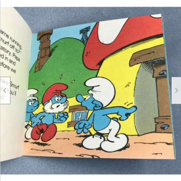 The Fake Smurf Mini Picture Story Book by Peyo Smurfland Papa Smurf 1981 English - Picture 2 of 6